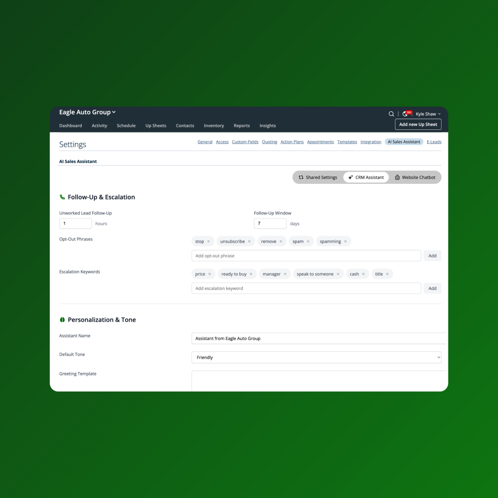 AutoRaptor AI Sales Assistant