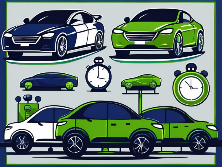 How to be Sure You're Presenting Auto Loan Terms That Are Right for Your Customers 7 A car dealership with various types of cars and a symbolic representation of loan terms like scales for balance