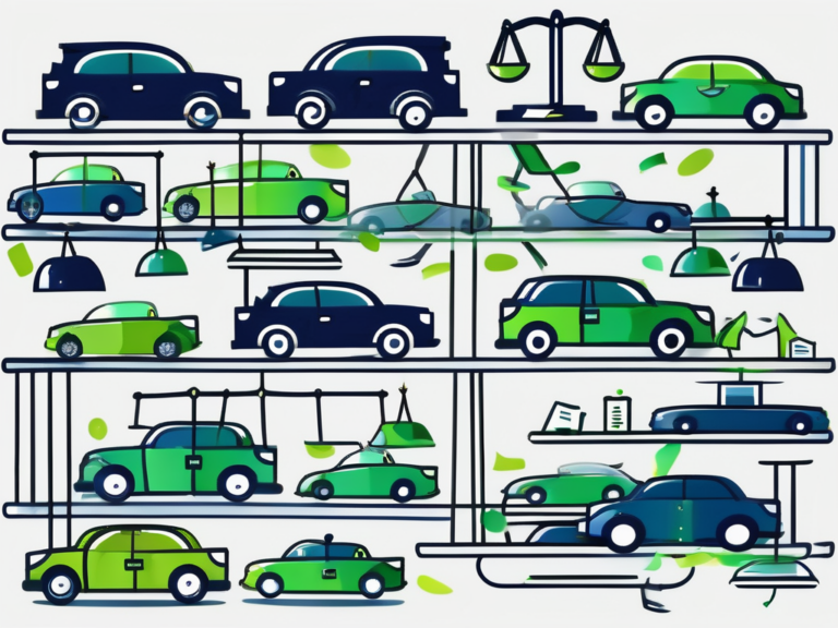 The Auto Dealer's Guide to Marketing Compliance 9 A car dealership lot with various types of cars