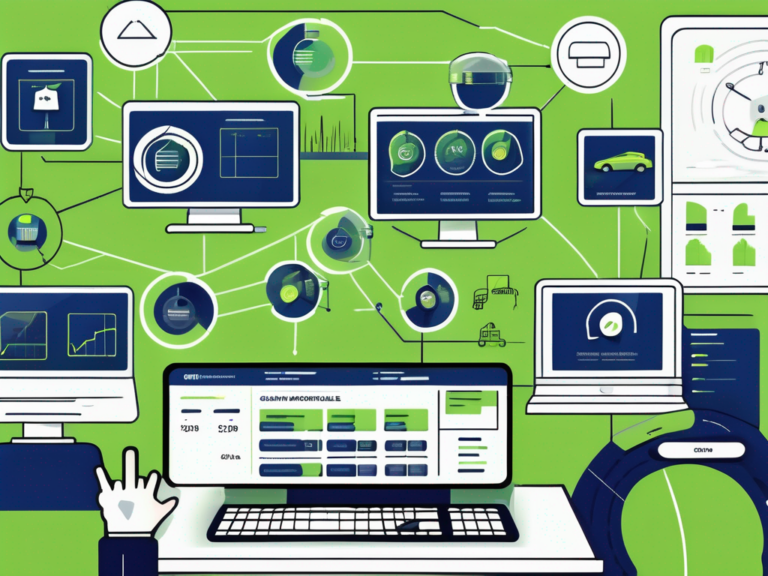 A computer screen showing a crm interface with different auto dealer-related features