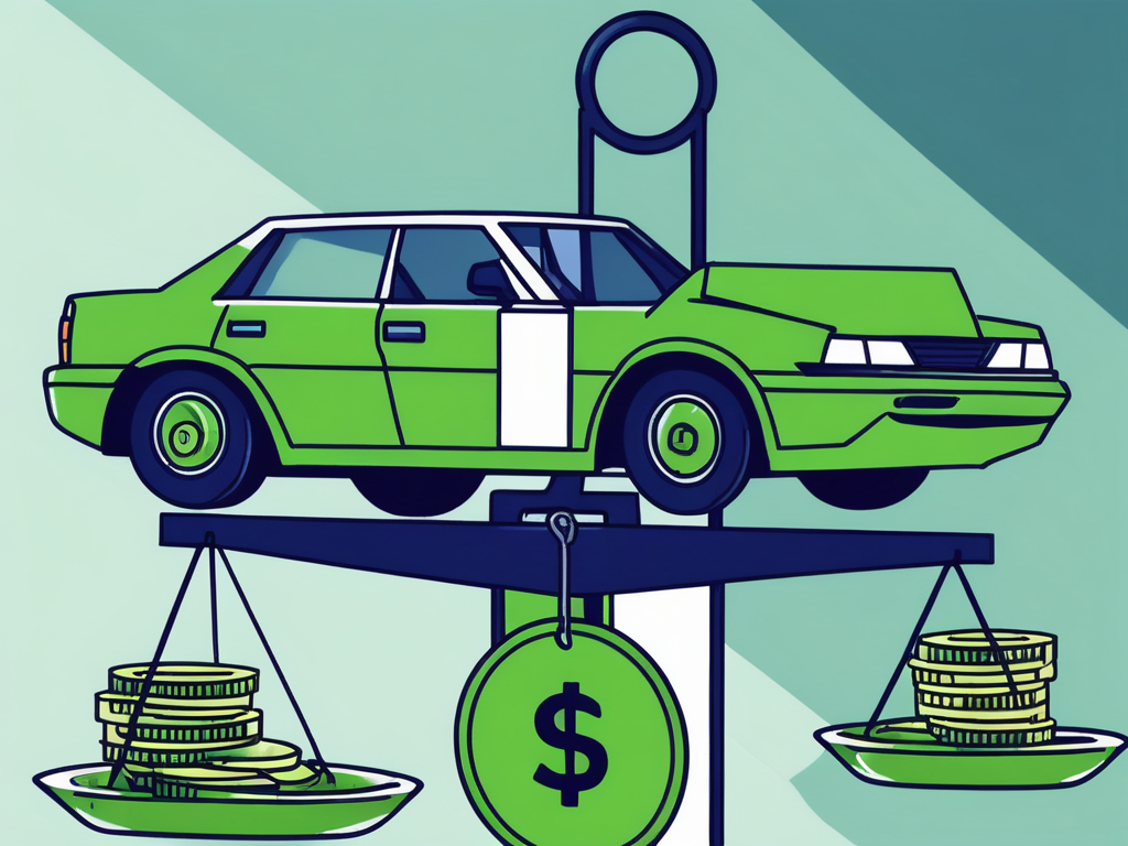 How to Estimate Trade-In Value For Possible Customers 1 A car with price tags hanging off it