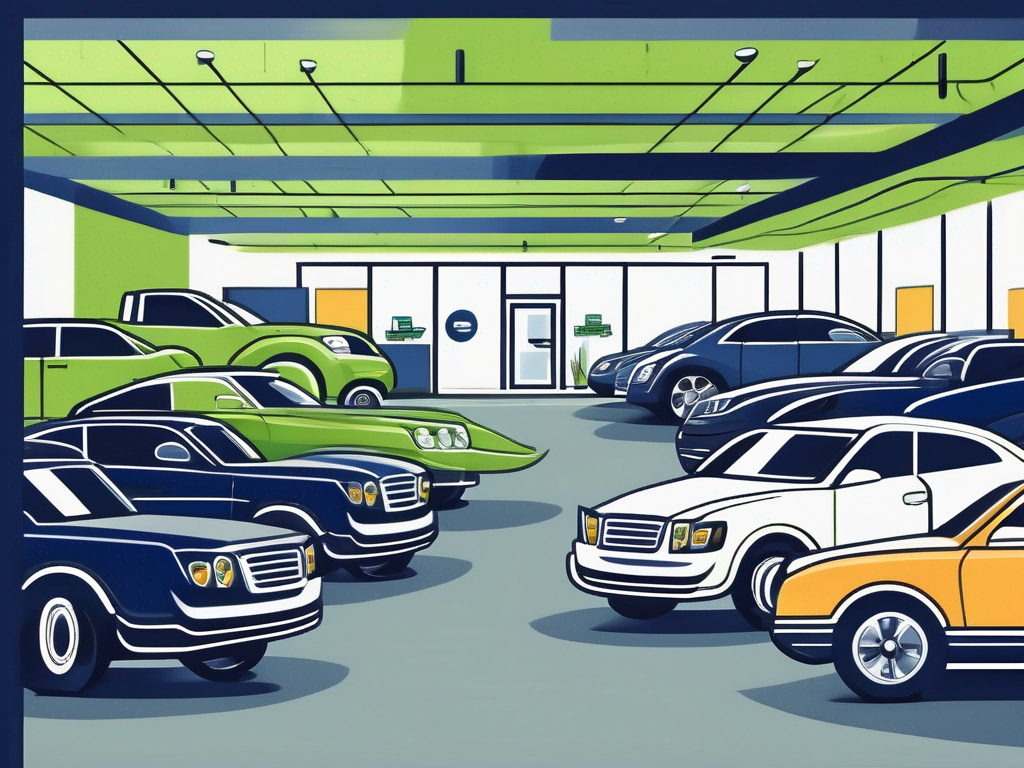 How to Ensure Success at Buy Here Pay Here Dealerships 1 A car dealership lot filled with various types of cars