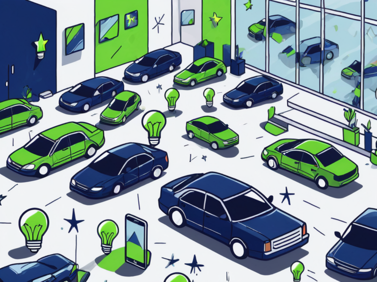 7 Ways to Attract Used Car Sales Leads Over the Phone 6 A used car showroom with phones scattered around