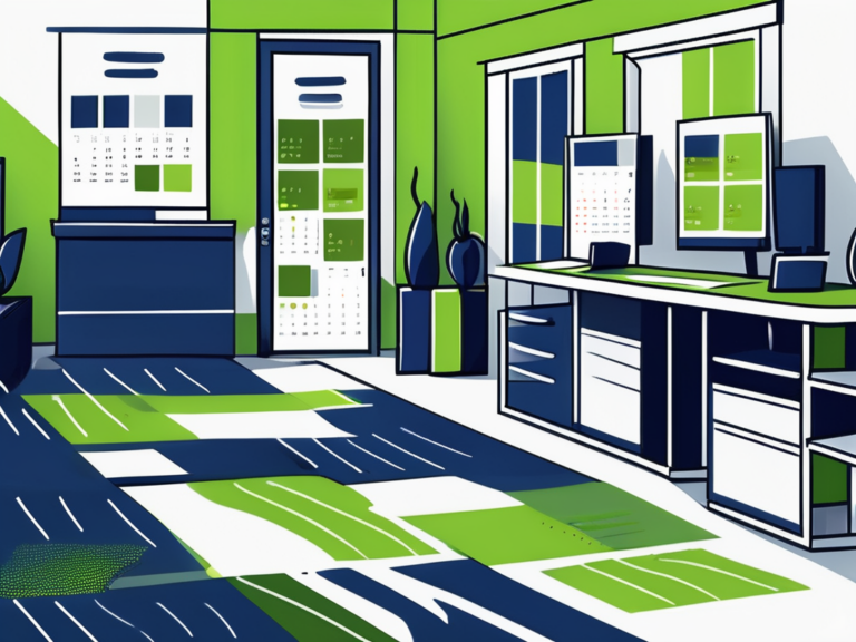 How to Boost Dealership Sales Appointment Making Skills for Good 7 A dealership showroom with highlighted phone and calendar symbols