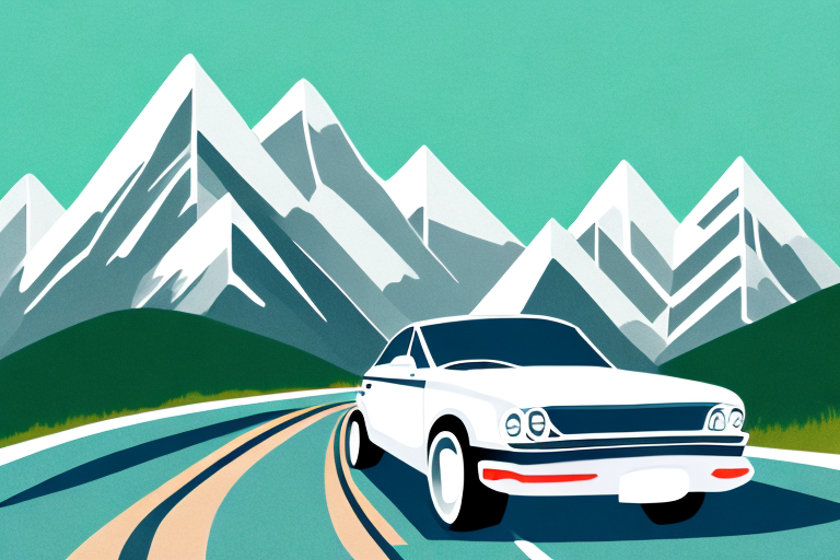 Automotive Marketing Strategies That Drive Results 10 A car driving on a winding road with a mountain range in the background