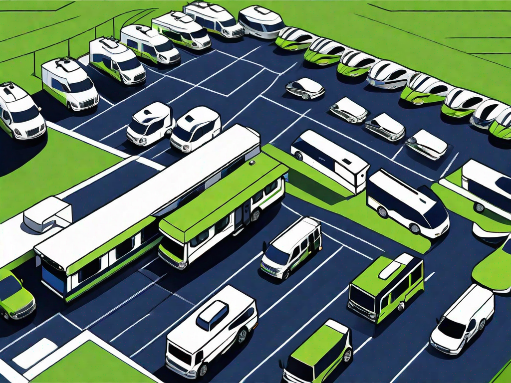 A well-organized recreation vehicle dealership lot