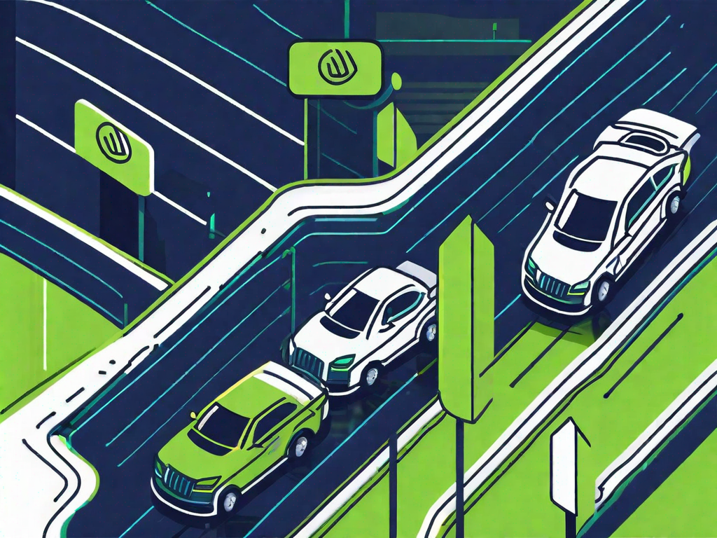 A car dealership with a prominently featured live chat icon