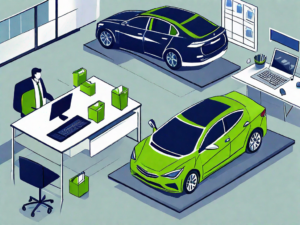 A car dealership lot with various types of cars