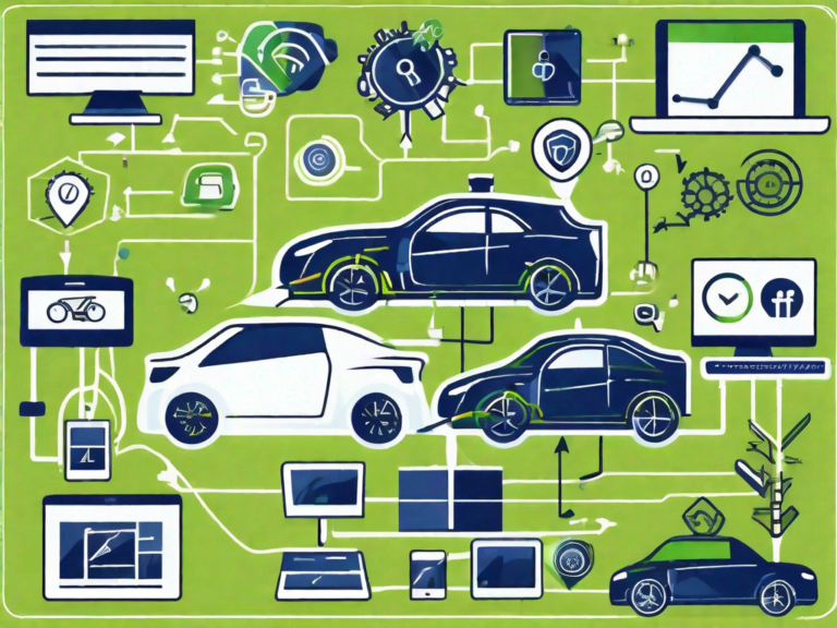 Fast-Track Digital Marketing Techniques for Car Dealerships: Boost Your Sales Now 5 A digital device with symbols of digital marketing tools like social media icons